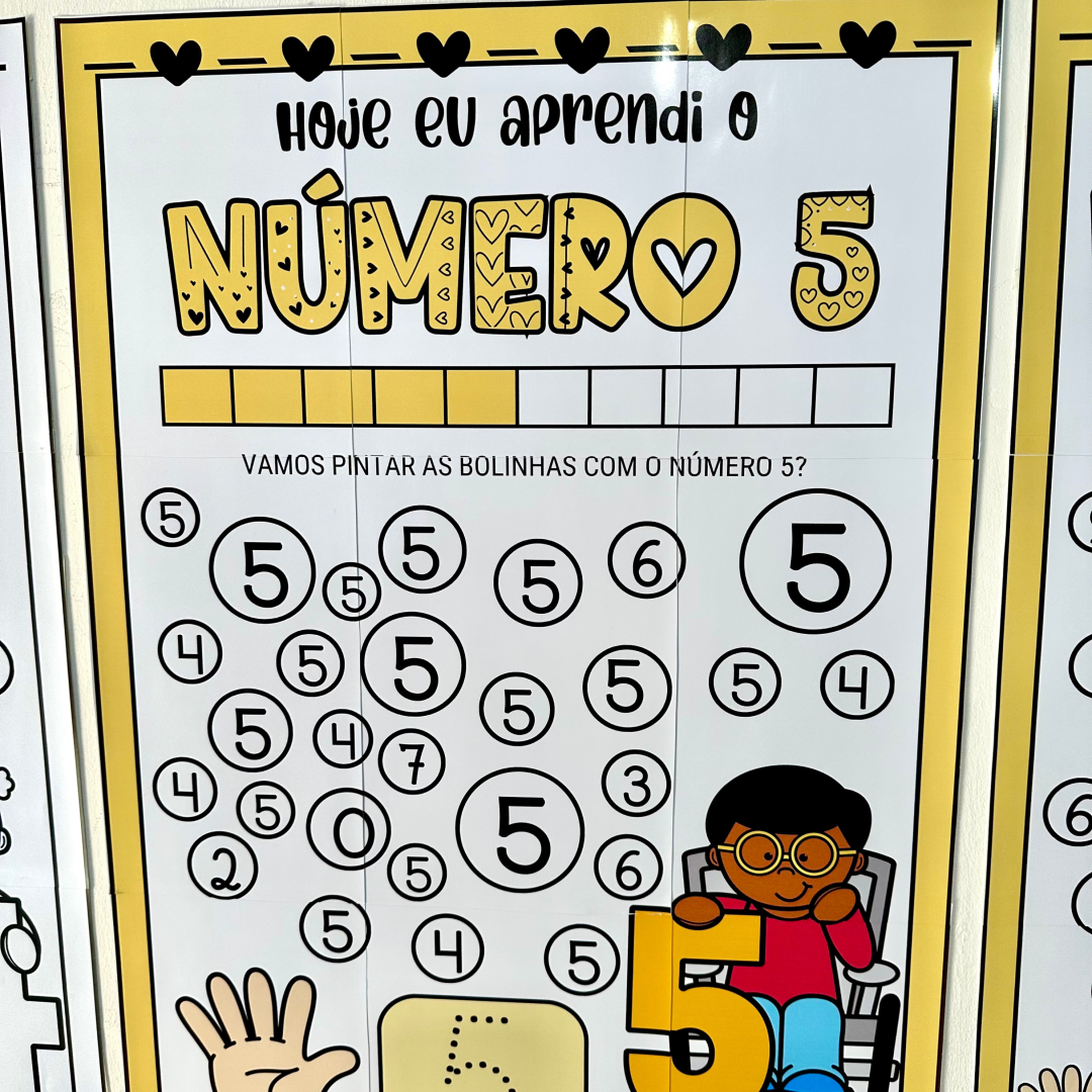 Cartaz Numerais de 1 a 10